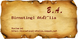 Birnstingl Atália névjegykártya